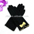 Black elegant wool knitted glove